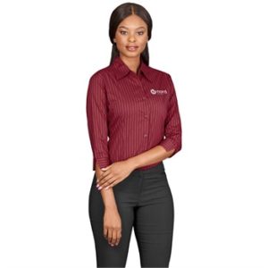 Ladies 3/4 Sleeve Manhattan Striped Shirt