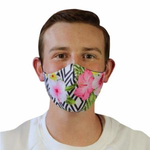 Summer Garden Printed fabric face mask