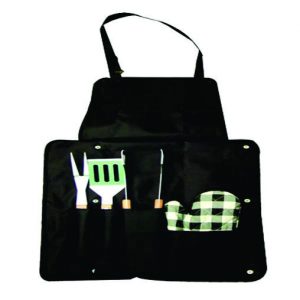 Fold up Apron with 5pc braai utensil set IDEA-4137
