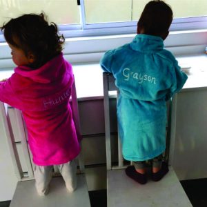 Hooded Kiddies Gowns- Luxury coral Fleece