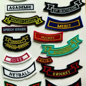 Embroidered Award Scroll badges