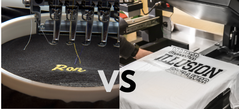 Embroidery vs printing
